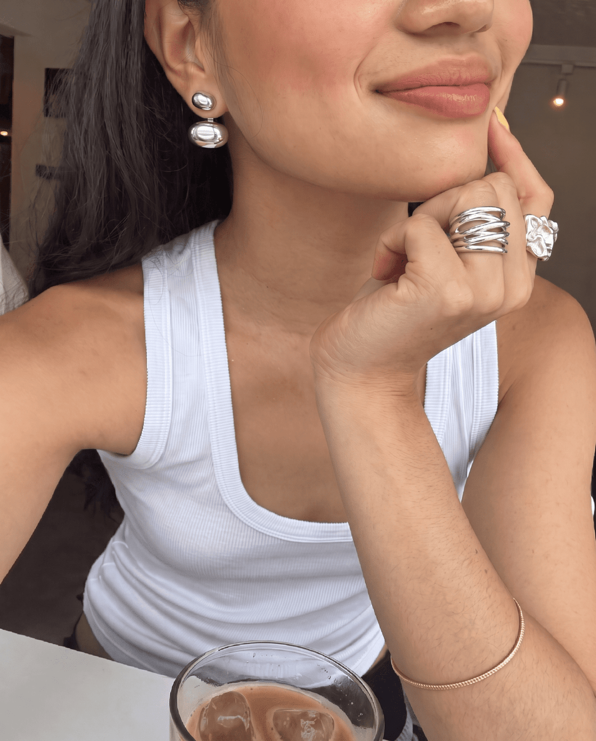 Amber earrings